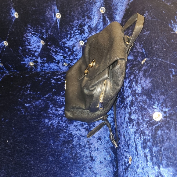 Michael Kros Raven Black Pebbled Leather backpack main image 6